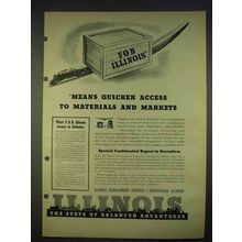 1940 Illinois Development Council Ad - Quicker Access