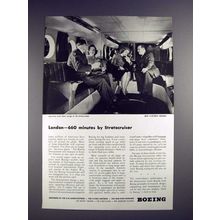 1945 Boeing Stratocruiser Ad - London, 660 Minutes