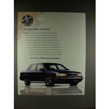 1989 Lincoln Continental Car Ad - Diamond, a Rock