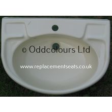 Twyfords Olympian 635mm 1 Tap Hole semi-recessed Basin in Sorbet