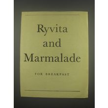 1949 Ryvita Crackers Ad - Ryvita and Marmalade for breakfast