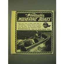 1952 Wagemaker Wolverine Boats Ad