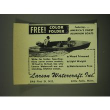 1952 Larson Watercraft Ad - America's finest Aluminum Boats
