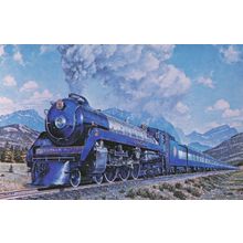 Westbound CPR Royal Train Alberta Rockies in WW2 Postcard