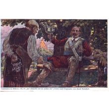 Bolfslieder In Bildern Antique German Painting Postcard