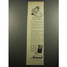 1955 Accent M.S.G. Advertisement - There wasn't a scrap of evidence