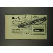 1955 Purdy Make-up Spec Advertisement - Make-up with professional ease