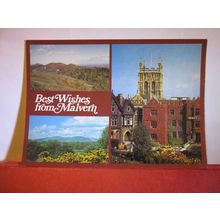 multiview, MALVERN, WORCESTERSHIRE . unused postcard #