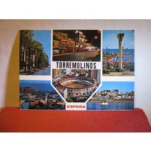 multiview, TORREMOLINOS, COSTA DEL SOL, SPAIN used vintage postcard 1981 pm (a)=