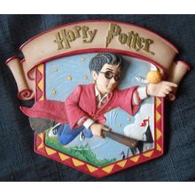 Harry Potter Wall Plaque Decoration by Enesco 2000 - Quidditch Golden Snitch VGC