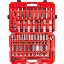 TEKTON 1/2 Inch Drive 6-Point Socket and Ratchet Set with Case, 83-Piece (3/8 -
