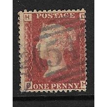 GB 1858 QUEEN VICTORIA 1d RED PLATE 73 OF USED SG43 DH