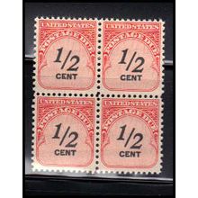 J88 1/2c Postage Due Fine MNH Blk/4 O7039