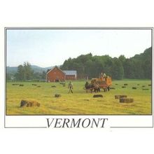 Vermont Farming American Farming Hay Making 1980s Postcard