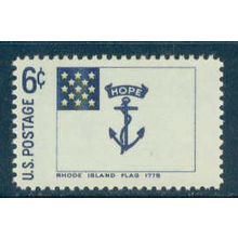 1349 6c Rhode Island Flag Fine MNH MA0407