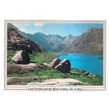 LOCH CORUISK, ISLE OF SKYE used vintage postcard by WHITEHOLM of Dundee =