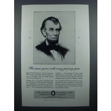 1940 Lincoln National Life Insurance Ad - Name Grows