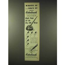 1948 Esterbrook Fountain Pen Ad - Write It Sign It