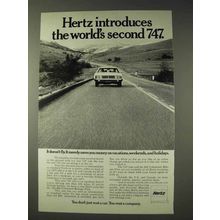 1970 Hertz Rent-A-Car Ad - World's Second 747