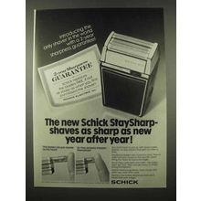 1971 Schick StaySharp Electric Razor Ad