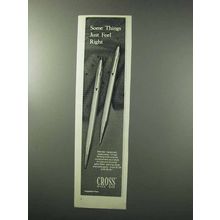 1977 Cross Pen Ad - Some Things Just Feel Right