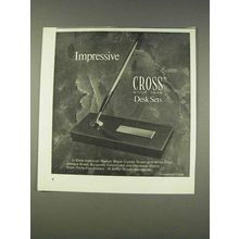 1977 Cross Desk Set Pen Ad - Impressive
