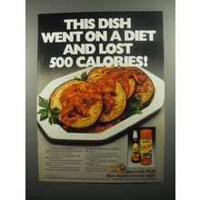 1984 Pam Spray Ad - Went on a Diet Lost 500 Calories