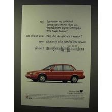 1991 Eagle Summit Car Ad - Girlfriend Broke Up With Me
