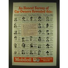 1936 Mobil Mobiloil Motor Oil Ad - An honest survey of car owners revealed this