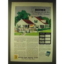 1936 Dutch Boy White-Lead Paint Ad - Home the place you love the best deserves