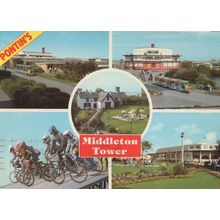 Motorcycle Racing at Pontin's Middleton Tower Lancashire Postcard