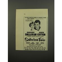 1953 Sabrina Fair Play Advertisement - The best American comedy of manners