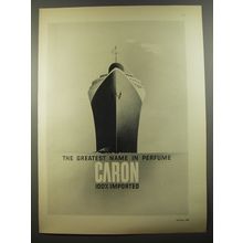 1954 Caron Perfume Ad - The greatest name in perfume