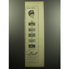 1957 Lindt Chocolate Advertisement - Don't look..
