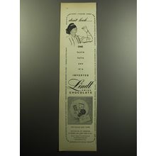 1957 Lindt Chocolate Ad - Don't look..