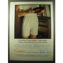 1960 Carter's Knitted Boxer Shorts Ad - Ernie Klack in rare repose