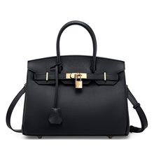 Genuine Leather Womens Crossbody Handbags and Purses Black