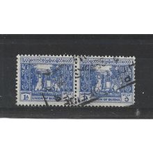 Burma.SG123 1a Bell,Mingun Pagoda (Blue) Pair.Fine Used.Jul25