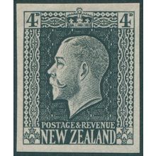 New Zealand 1915 4d black SG422var imperf plate proof