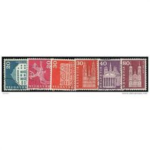 1960/1968 6 different values - fine used (o) - fluor. paper