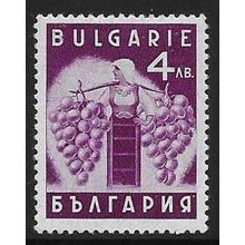 Mi 335 (*): 4 L. bright purple Agricultural Products: Girl Carrying Grapes.