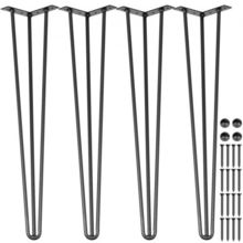 Hairpin Table Legs 26" Black Set of 4 Desk Legs 880lbs Load Capacity (Each 2...
