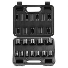 Impact Sockets Set 12pcs 6-Point 3/8in Drive Bit Ratchet Tool Kit Case