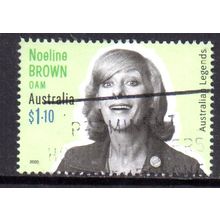AUSTRALIA: 2020, LEGENDS OF COMEDY, NOELINE BROWN, USED SHEET STAMP 699/724