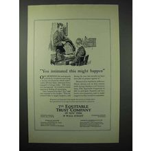 1923 The Equitable Trust Company Ad - You Intimated