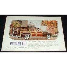 1949 Plymouth Woody Station Wagon Ad Stadium!