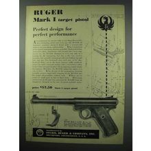 1952 Ruger Mark I Target Pistol Ad - Performance