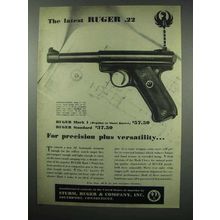 1952 Ruger Mark I Target Pistol Ad - Precision