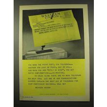 1956 Western Union Telegram Ad - Make The Point Fast