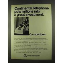1972 Continental Telephone Ad - A Great Investment